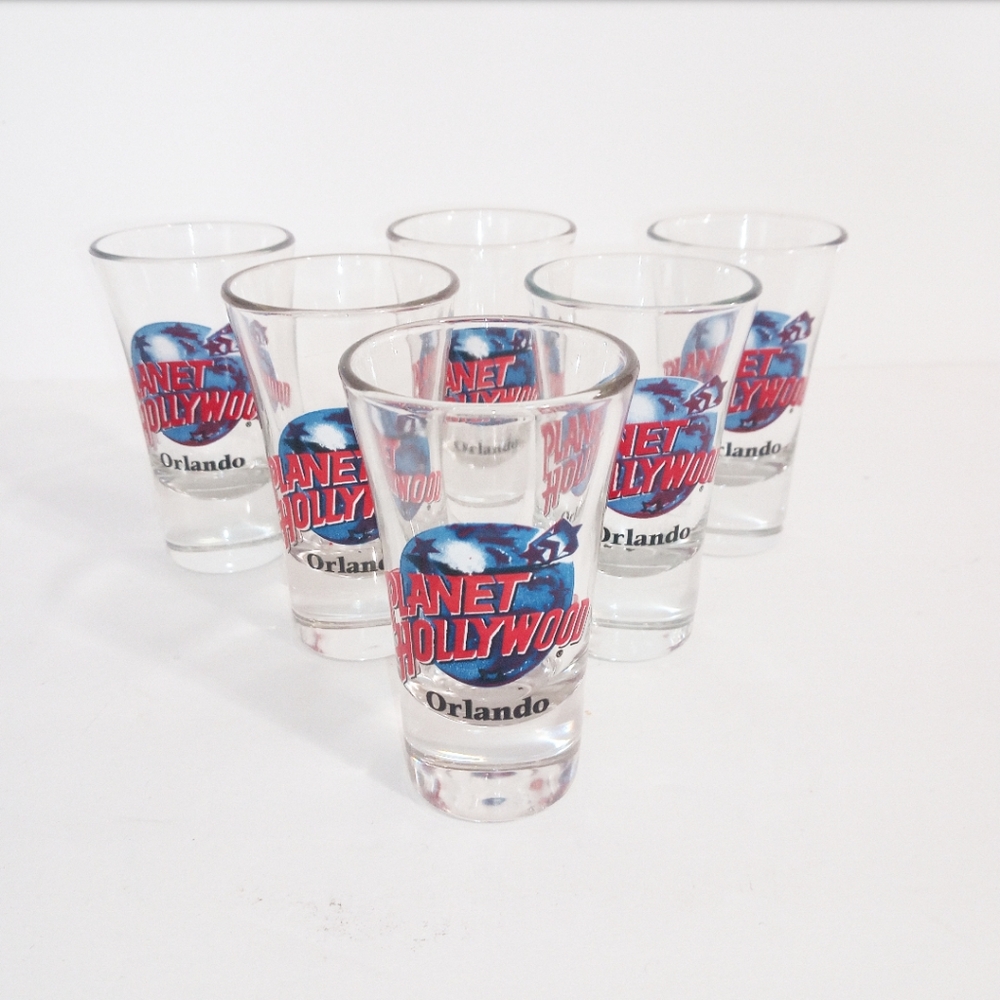 6 Planet Hollywood Orlando Shot Glasses